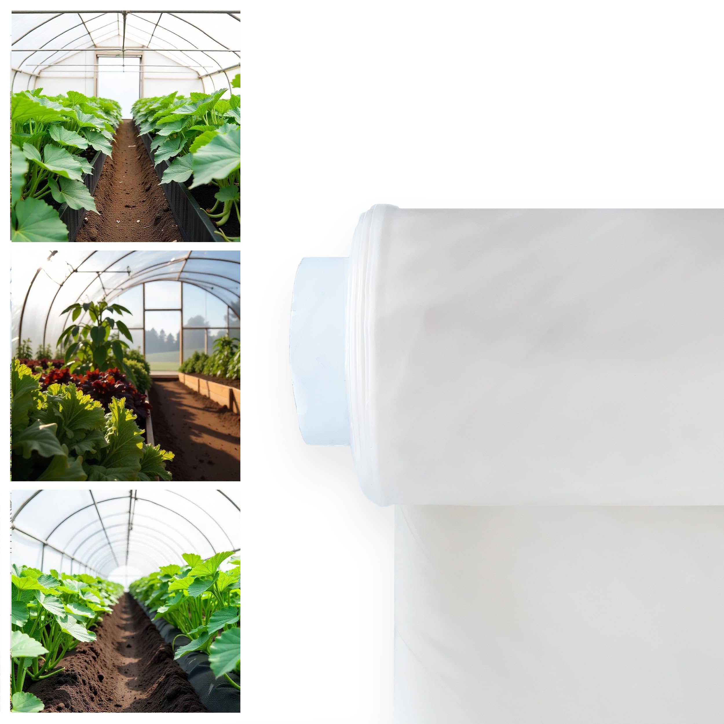 Plástico Invernadero traslúcido agrícola 800 galgas 200 micras. Plástico Especial Agricultura y protección huertos Plantas Exterior Ideal para invernaderos huertas y Jardines (6X15)
