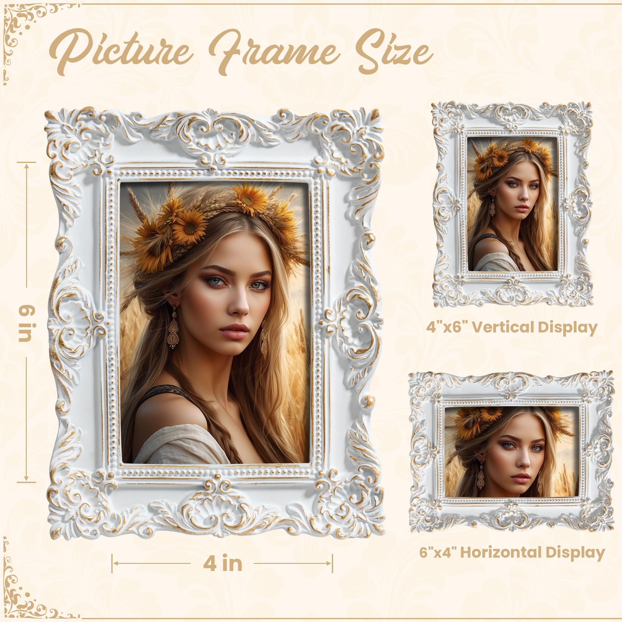 Amazon.com - Axeman 4x6 Picture Frame, Vintage Textured Hand