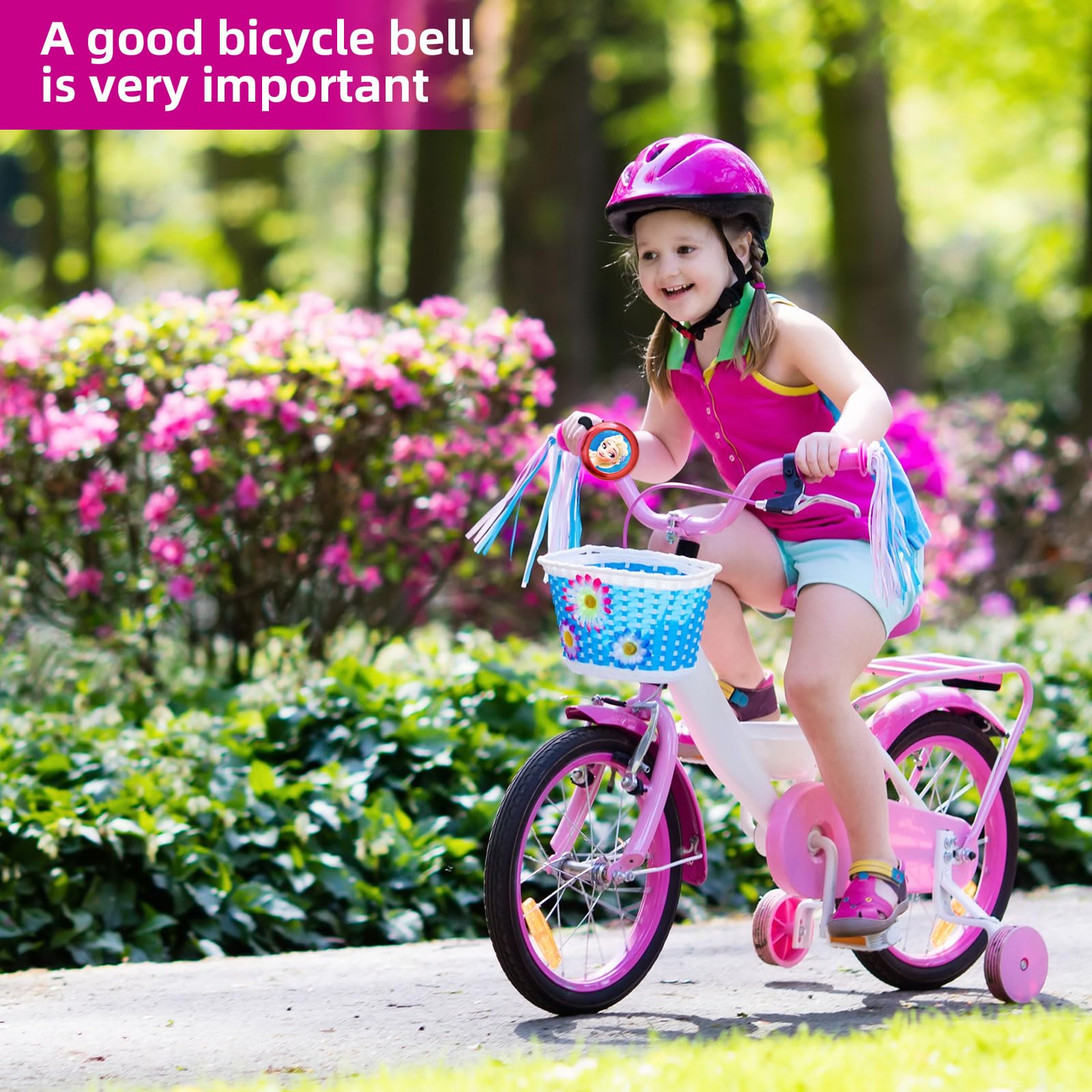 Sonnette Vélo Licorne Pour Fille – 2 Autocollants, Clip Sans Outil – Pour Trottinette, Tricycle – Cadeau Enfant