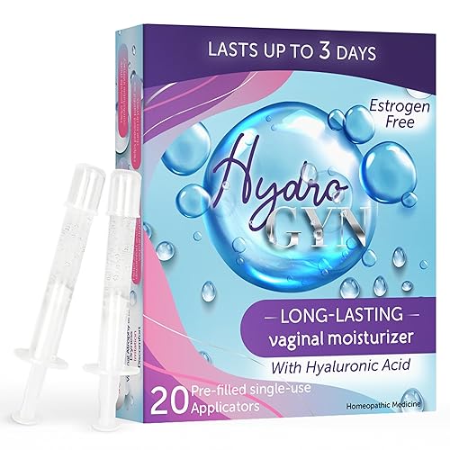 Hydro GYN Humectante Vaginal De Larga Duración para la Sequedad y la Irritación Vaginal Ácido Hialurónico y Vitamina E Cuidado Femenino Libre de