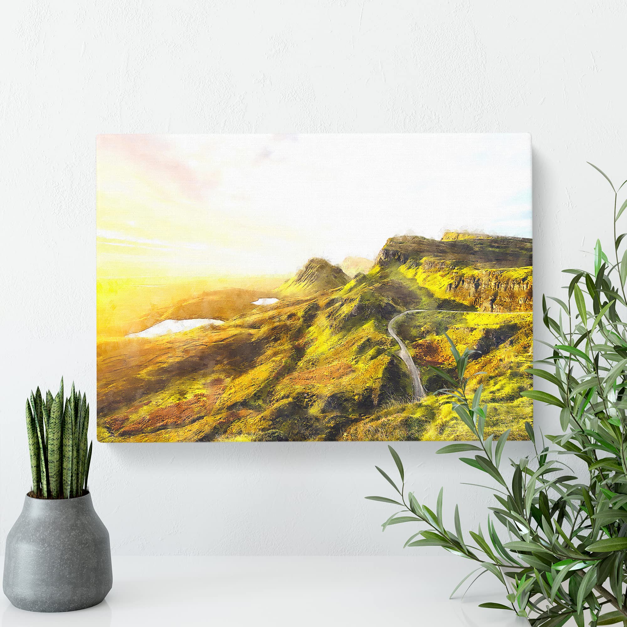 Road Through The Isle Of Skye In Scotland Canvas Print, Mixed, 25L x 50W cm - Image 3