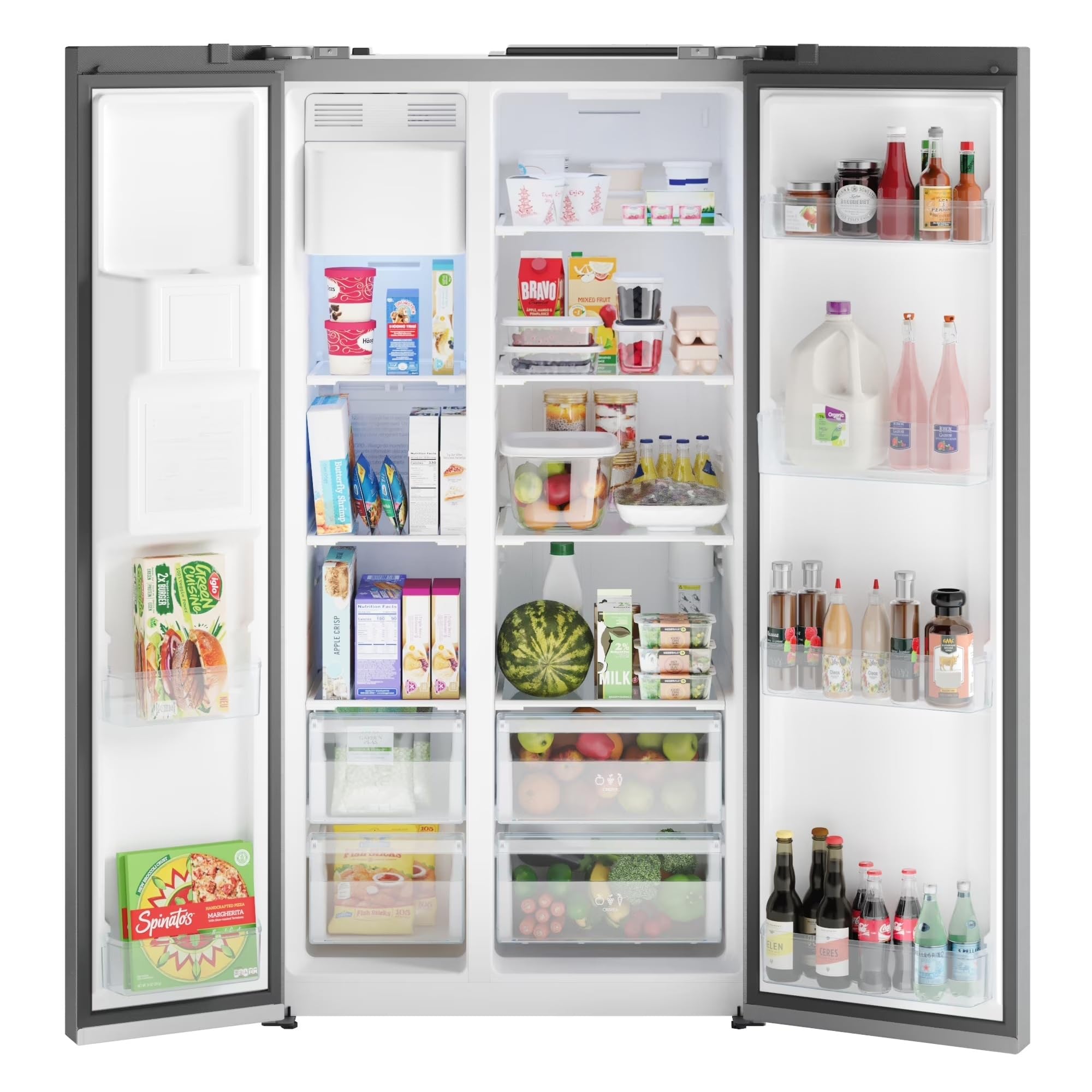 Trdtrd Full Size Refrigerator, 24 Cu.Ft. French Door Fridge, Stainless Steel, Adjustable Shelves, Energy Saving, App And Remote Control Quiet Operation With Bldc Core For Home, Trdtrd26wp001 on Fridge.com - View 4
