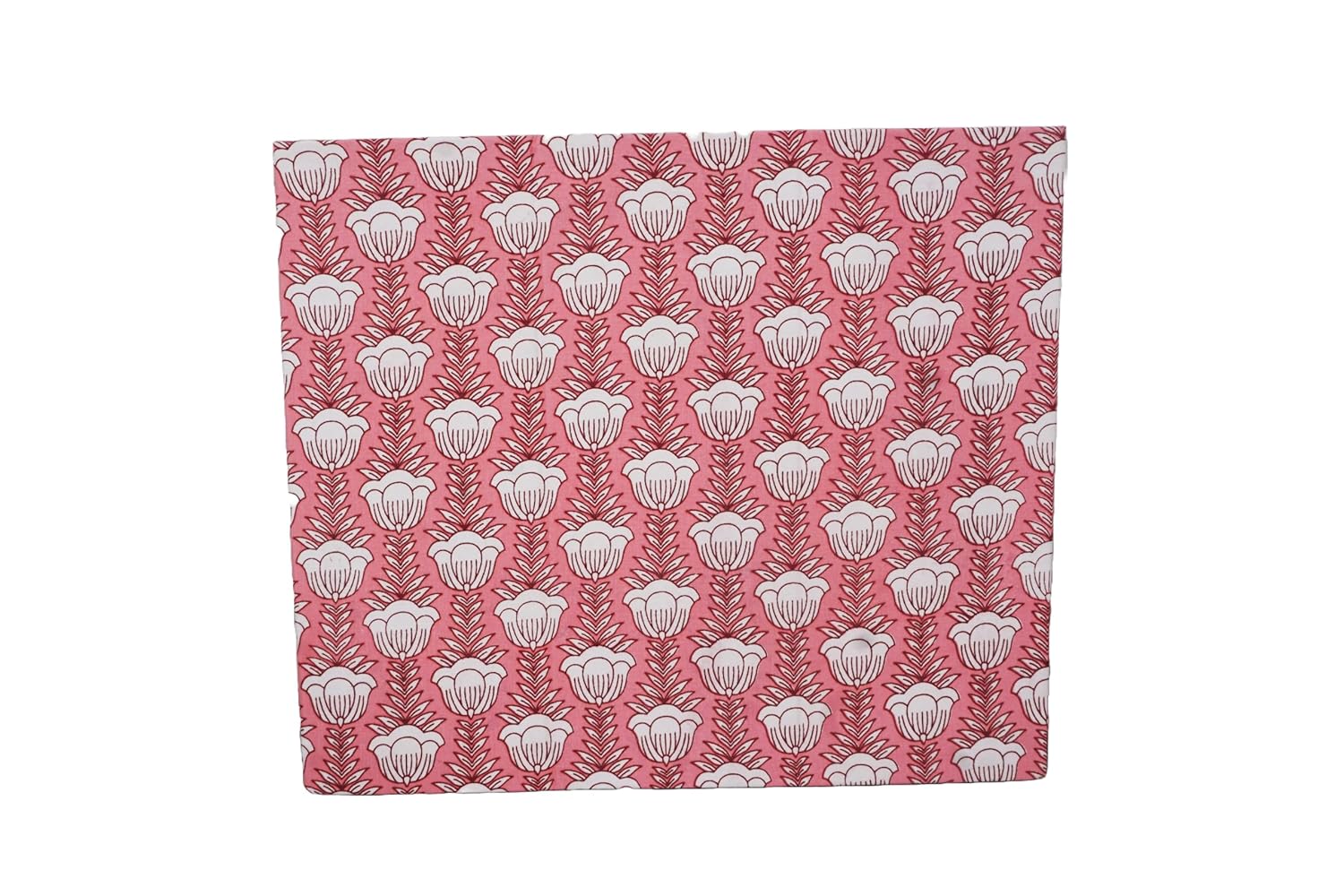 Generic 3.3 Gallon Cotton Hand Block Printed Paper Waste Basket |Small Decorative Trash Can for Housewarming Gifts in Living Room, Bedroom, Bathroom | Eco-Friendly, Plastic-Free (1, PINK LOTS)