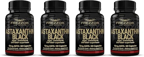 Miniatura 1 de FREZZOR Astaxantina negra con UAF1000+ Super antioxidante, apoya la salud del corazón, los ojos y el cerebro, cuidado de la piel antienvejecimiento