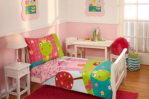 Miniatura 8 de Everything Kids Juego de cama infantil que brilla en la oscuridad con 4 piezas Hada mágica rosa naranja lavanda