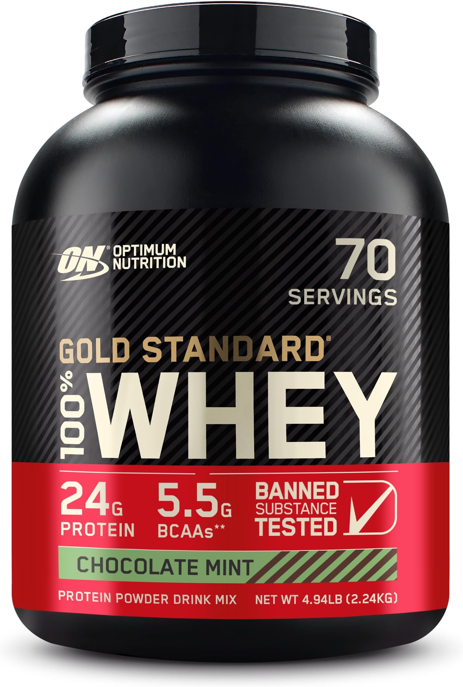 Gold Standard 100% Whey Protein Powder, Chocolate Mint,5 Pound (Packaging May Vary)