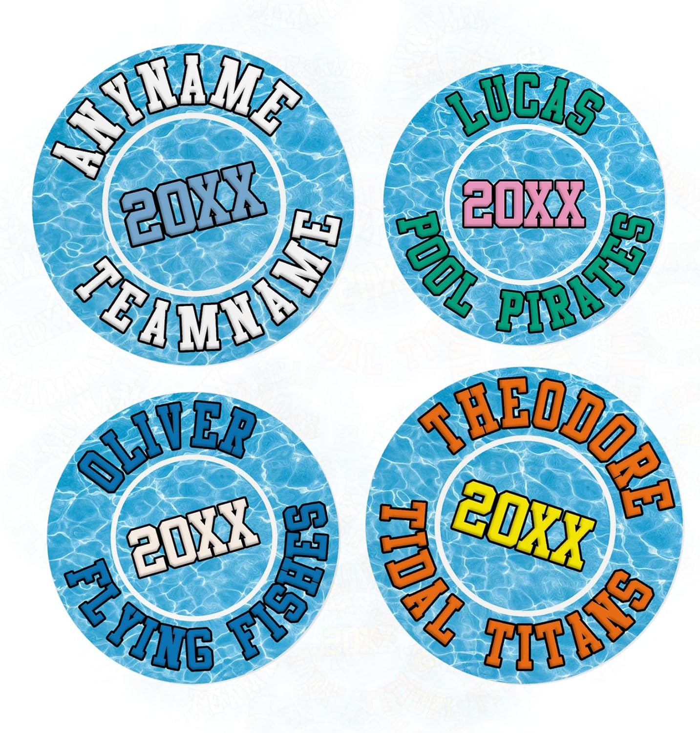 Personalized swimming sticker vinyl decal