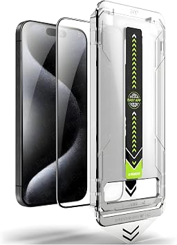 Ehr. Glass (iPhone 15) that is compatible with iPhone 15, provides maximum protection against impacts and does not leave any dust on the phone with easy application equipment