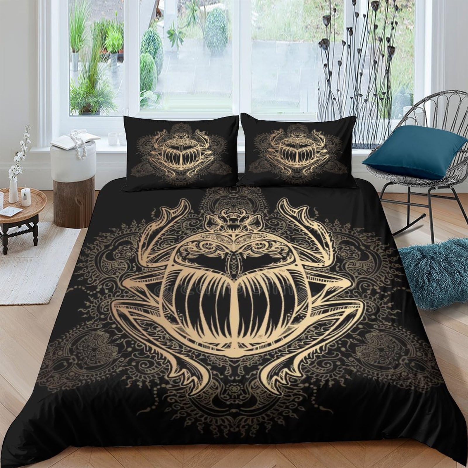 MXRMXR Insect Duvet Cover & Pillowcase 3D Printed Quilt Cover with Zipper Closure for Kids Adult Teens, Comforter Cover Soft Microfiber Bedding Set Double（200x200cm）