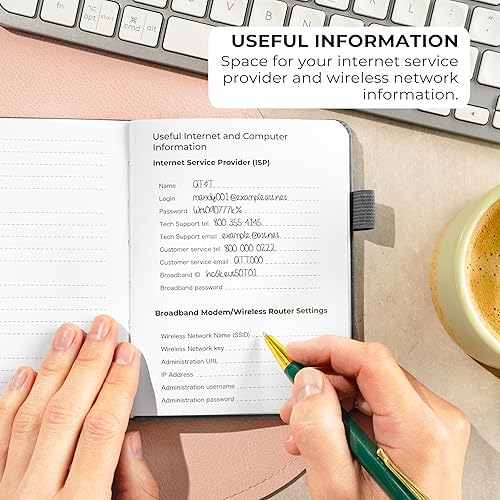 Miniatura 232 de Clever Fox - Libreta de contraseñas con pestañas alfabéticas, organizador de direcciones de Internet, tamaño pequeño de bolsillo, para inicios de