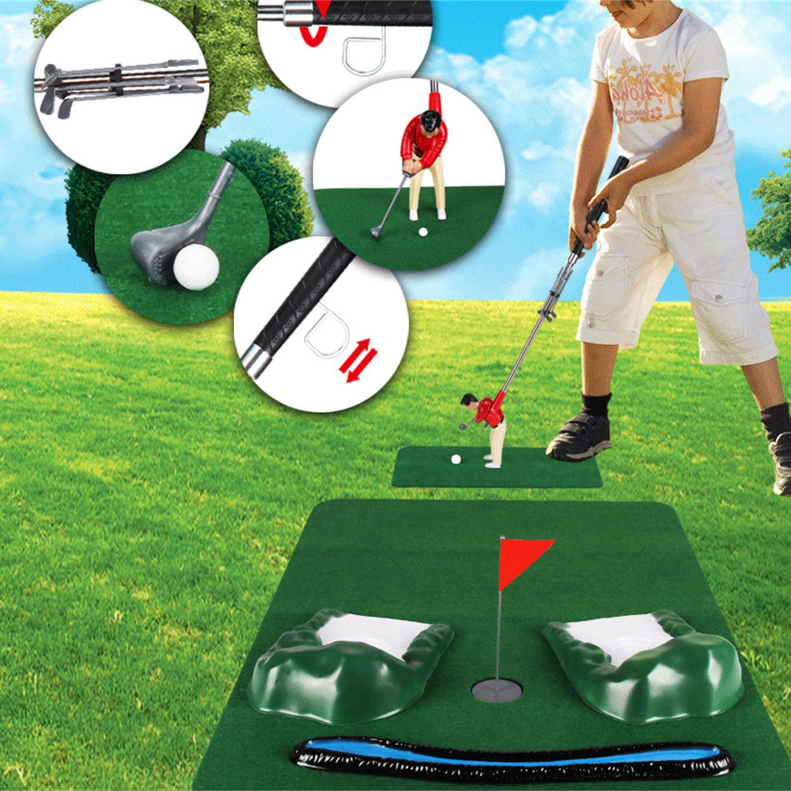 Putters Putting Green Practice Training Gifts Office Home Indoor Outdoor Putting Mat Game Set