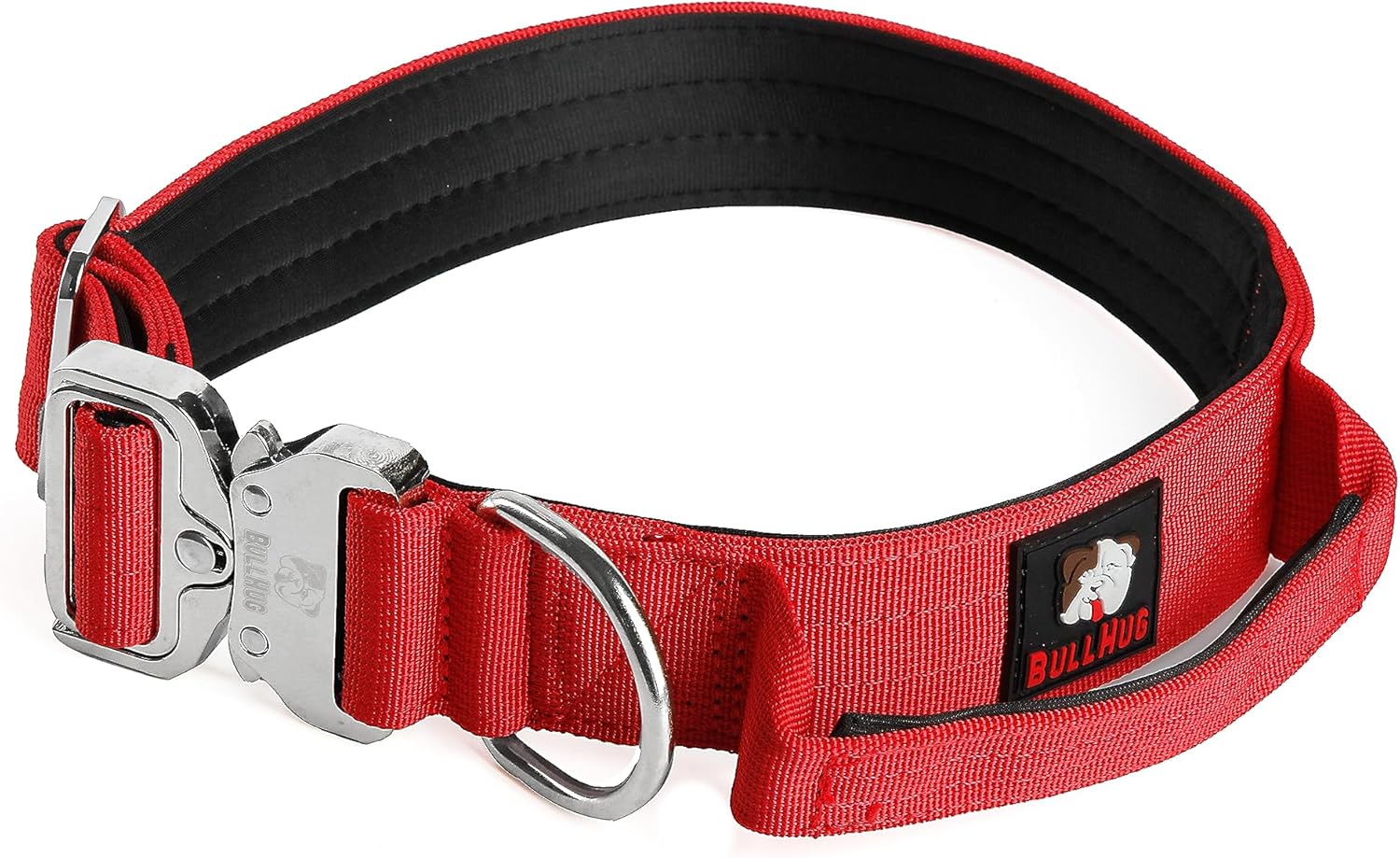 Tactical Dog Collar with Handle, Quick Release Buckle