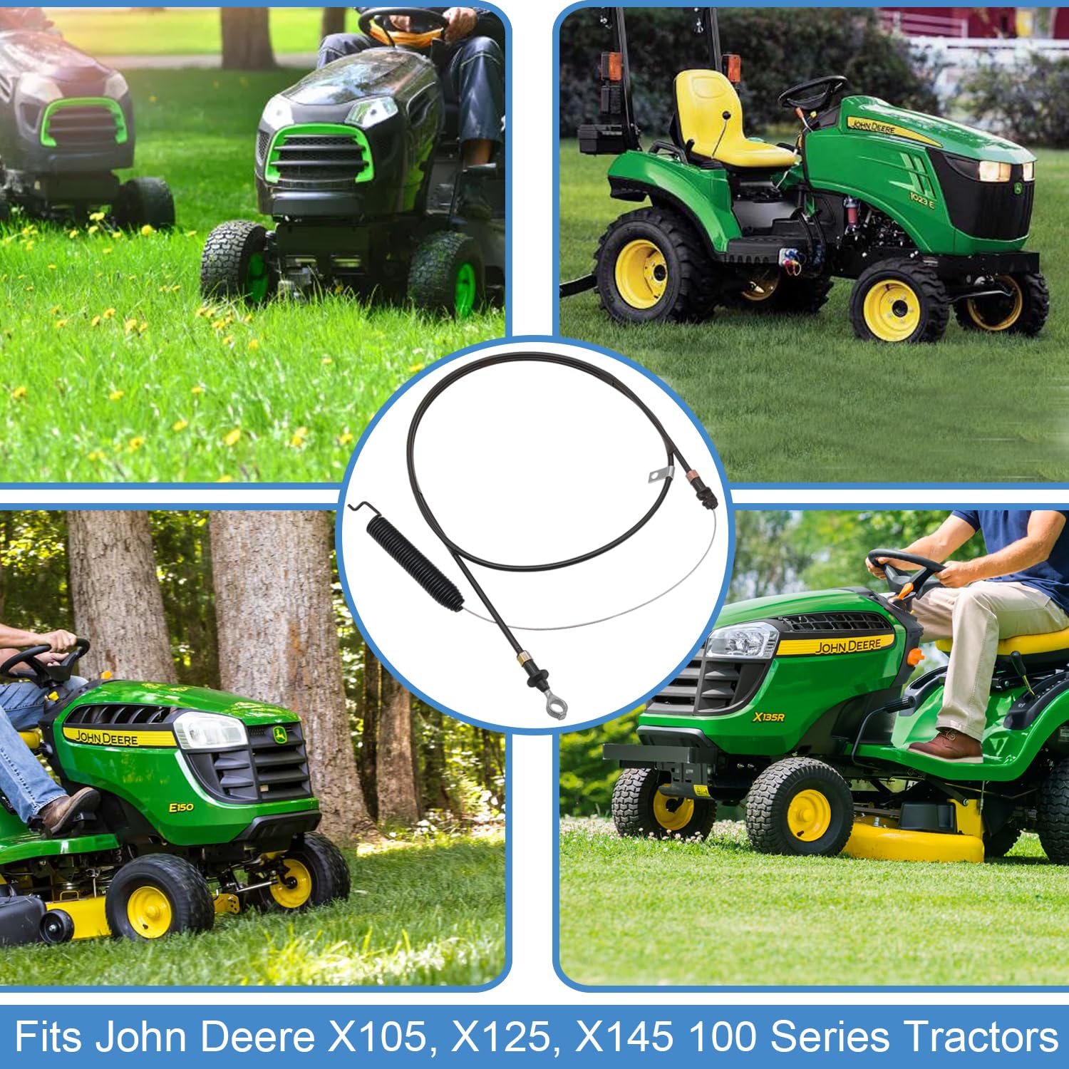 Cavo Controllo Sostitutivo Per John Deere D100-D120 - Ricambio GY22387 Per Tosaerba