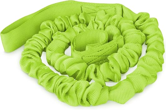Cibi Bike Bungee Tow Rope - Heavy-Duty Uphill Cyclist Tow Strap with Secure Loops, Stretches 4.6-15 ft, 4,000 lbs Resistant - for Small Bikes, MTB & More