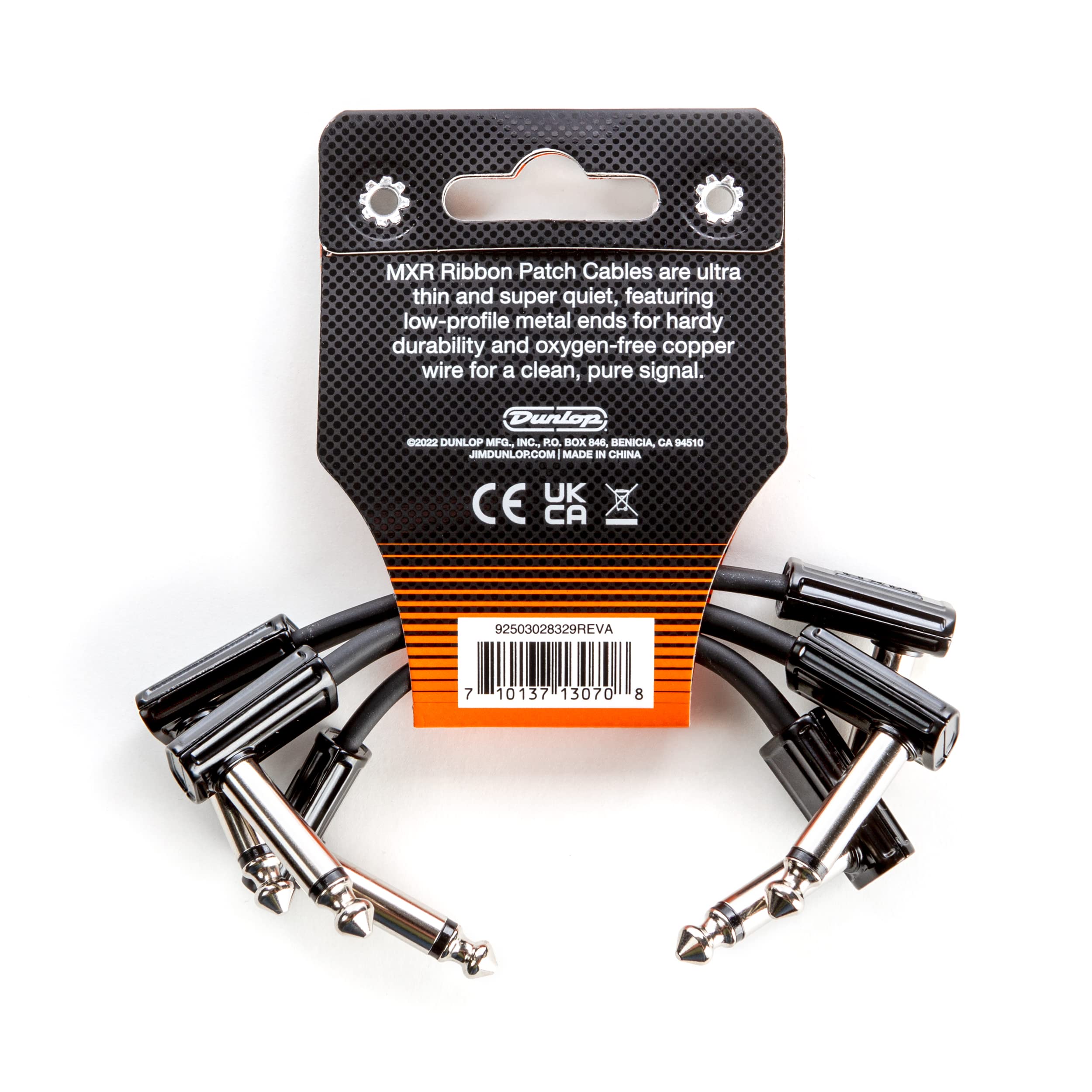 Image secondaire de Câble Patch Ruban MXR Jim Dunlop - Lot de 3, 3 pouces, Angle Droit