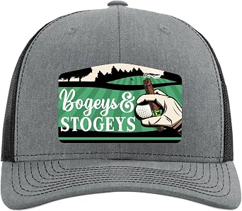 Bogeys and Stogies Golf Hat - Funny Golf Hats for Men for Husband Dad - Christmas Birthday Valentines Retirement Gifts for Him Uncle - Stocking Stuffer Richardson 112 Trucker Hat