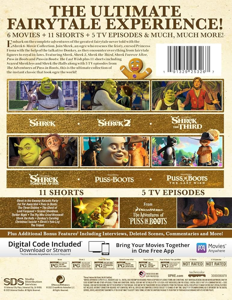 Amazon.co.jp: SHREK 6-MOVIE COLLECTION : 本
