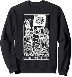 Death Tarot Card Vintage blanco Sudadera