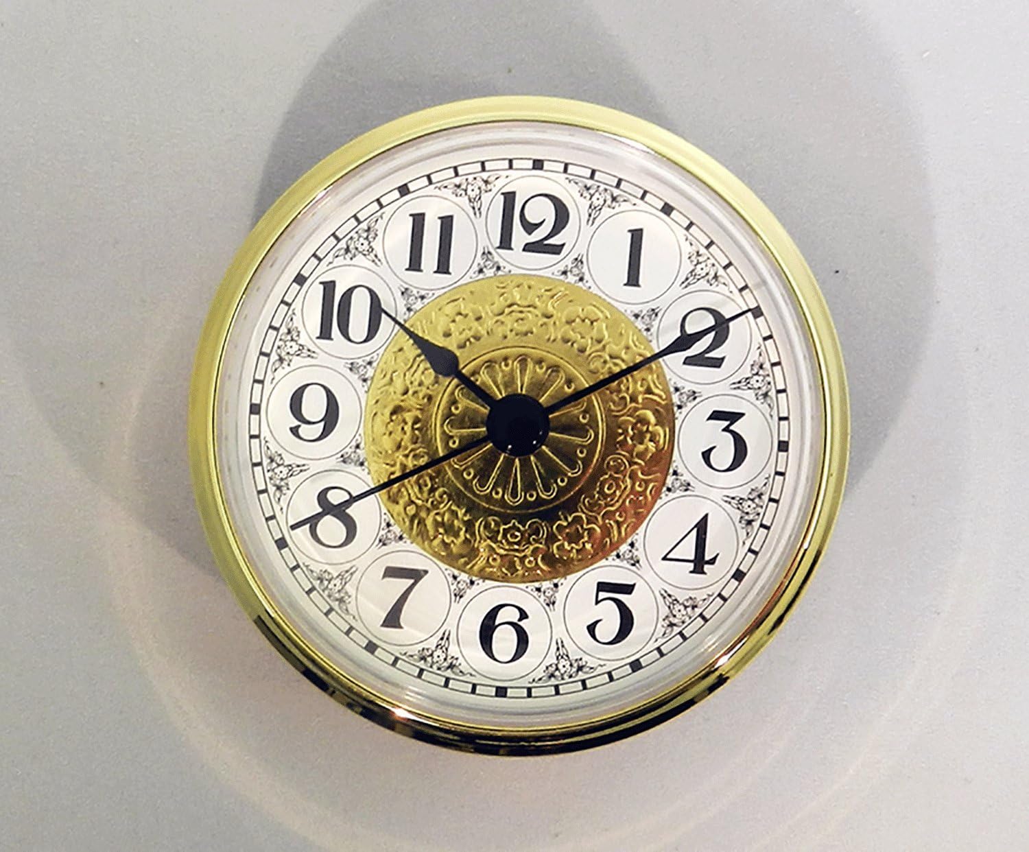Clock Fitup 3 1 2 Arabic Numerals On White Fancy Dial 1 Pack Home Kitchen Amazon Com