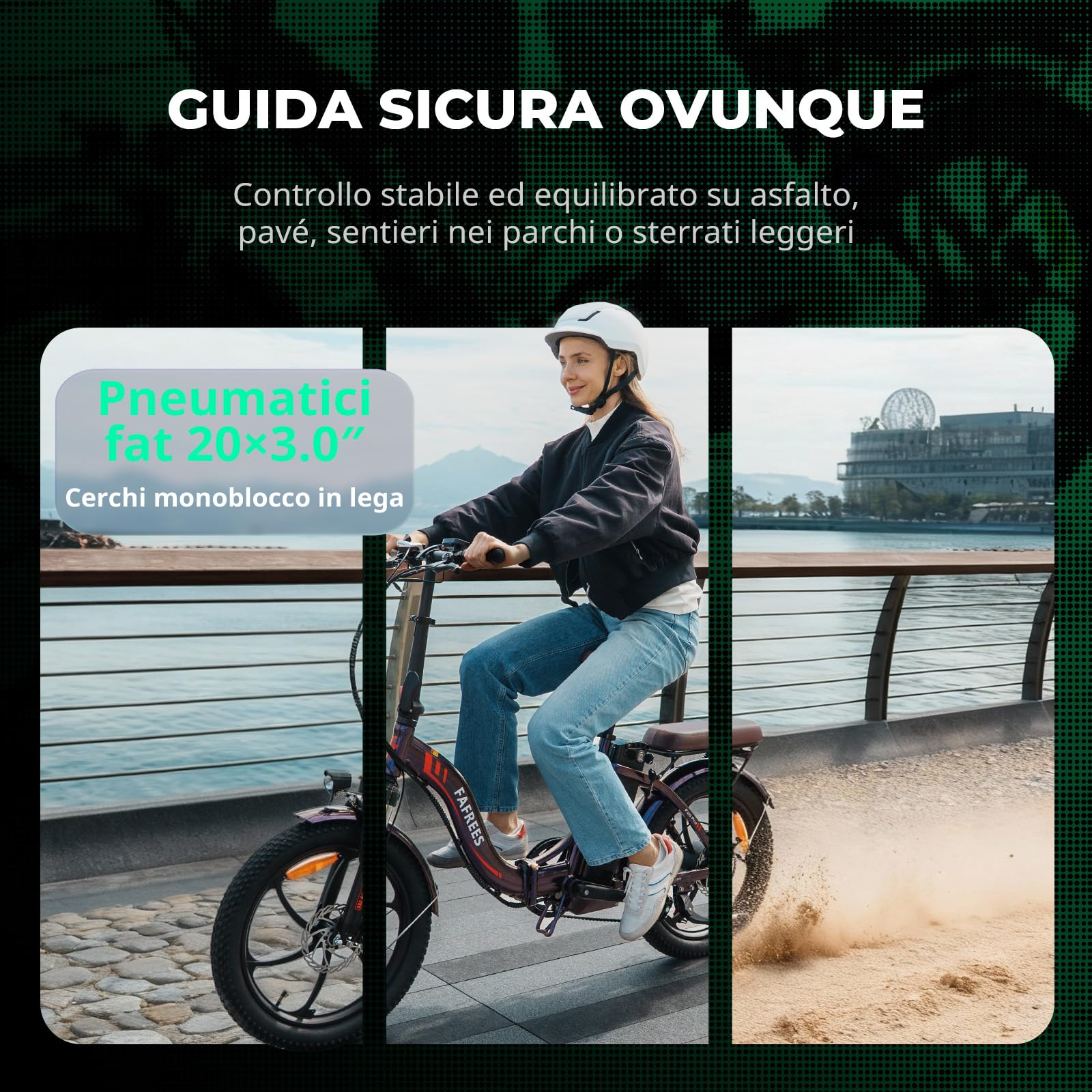 Fafrees Bici Elettrica Pieghevole F20 PRO 20Ah, Fat Tire 20x3.0, Batteria Rimovibile 36V, Pedalata Assistita, Conforme ai Requisiti EAPC, Ideale per Spostamenti Urbani