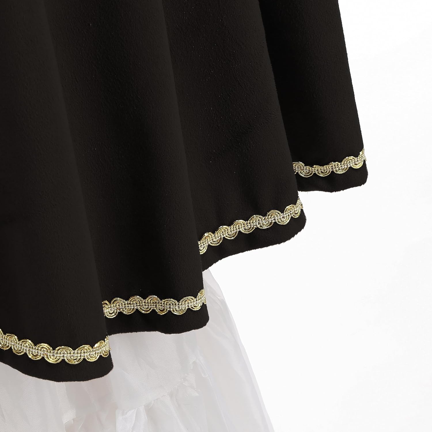 GRAJTCIN Renaissance Medieval Hooded Cape Adult Velvet Cloak Halloween Party Victorian Capelet for Women - Image 6