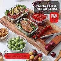 Vista 4 de EATEX 48pc Glass Storage Containers with Lids, 24 Set Glass Food Storage Containers with 24 Airtight Lids, Pantry Kitchen Meal Prep Containers for