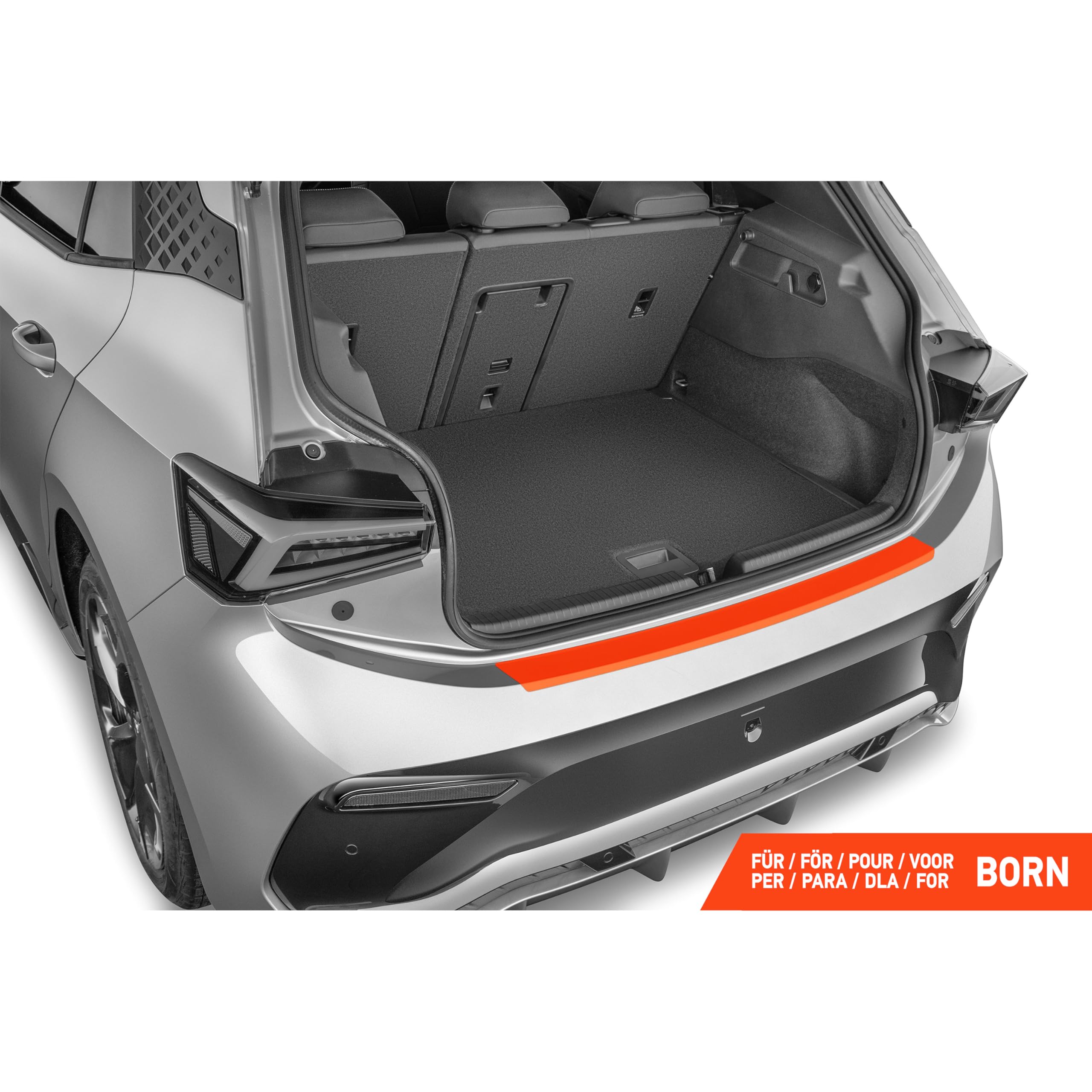 Luxshield Pellicola Protettiva per Bordo di Carico per Cupra Born I 2021-2026 - Protezione Paraurti, antigraffio, per vernice - Trasparente