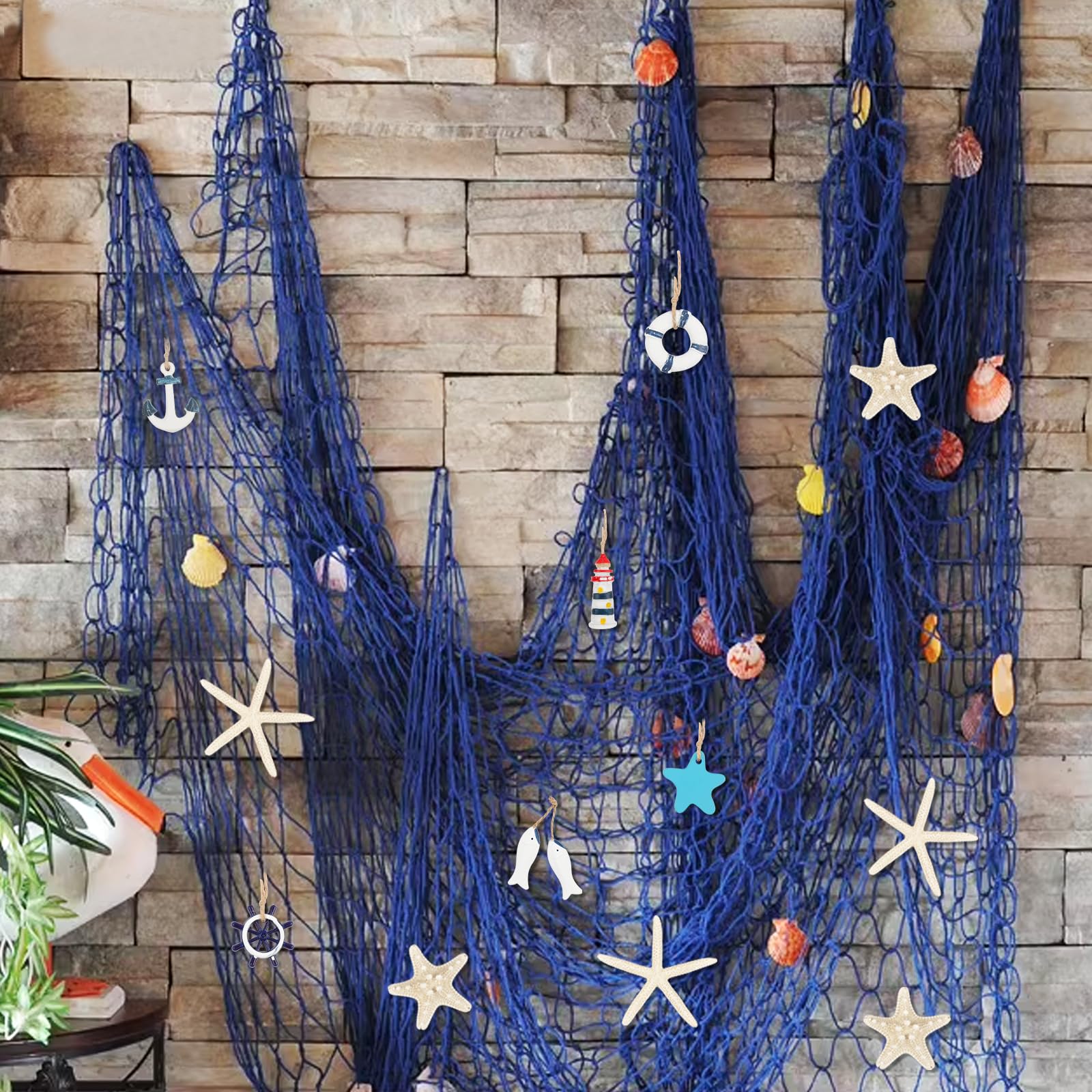 Durdiiy Filet De Peche Decoratif, 1.5 * 2 M Decoration Pirate Avec