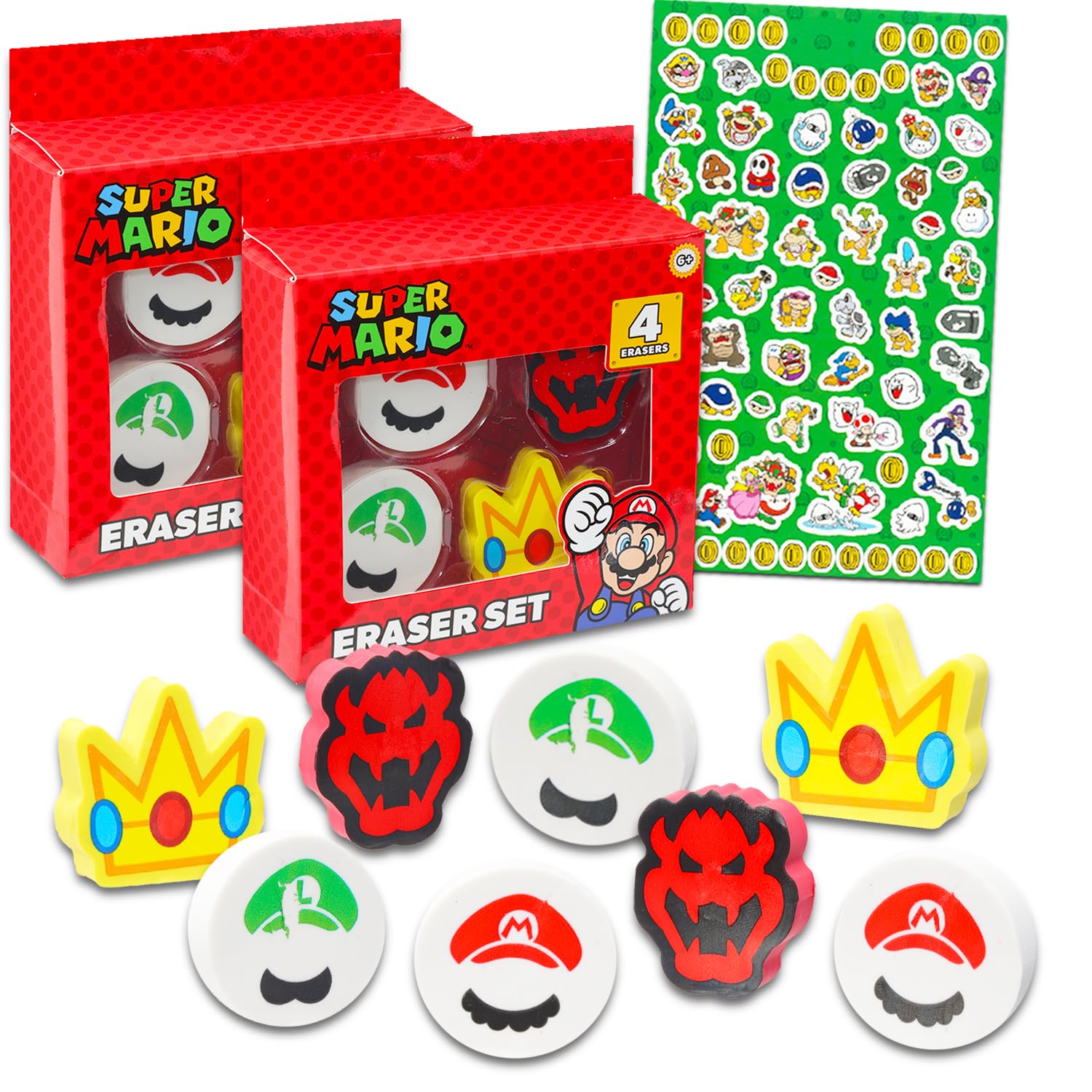 Amazon.com: Super Mario Bros Party Favor Set - Bundle with 8 Super