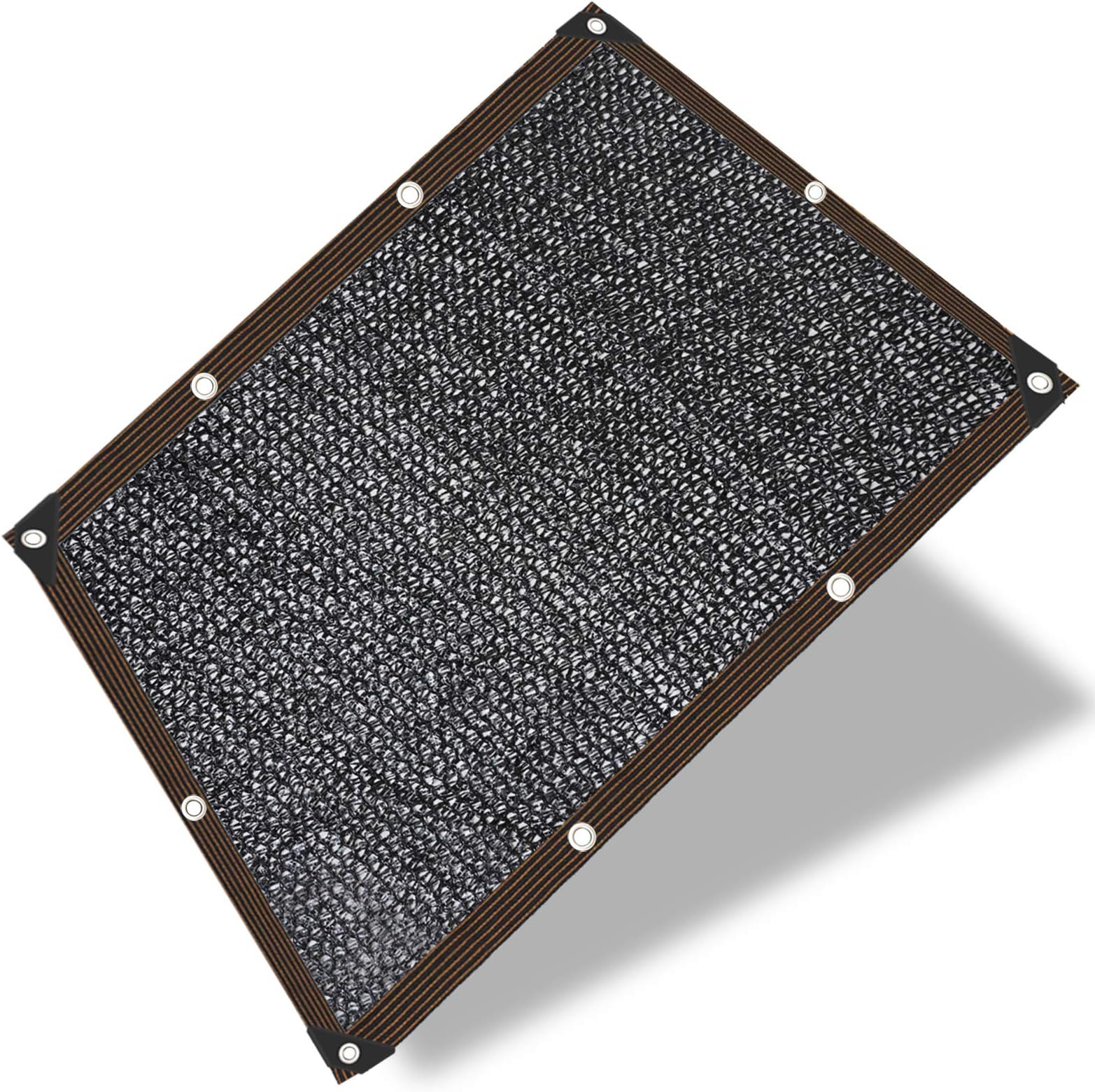 Black Shade Cloth with Grommets, Greenhouse Garden Shade Cover Plant Shades from Sun (Black-70%, 6‘ x 9’)