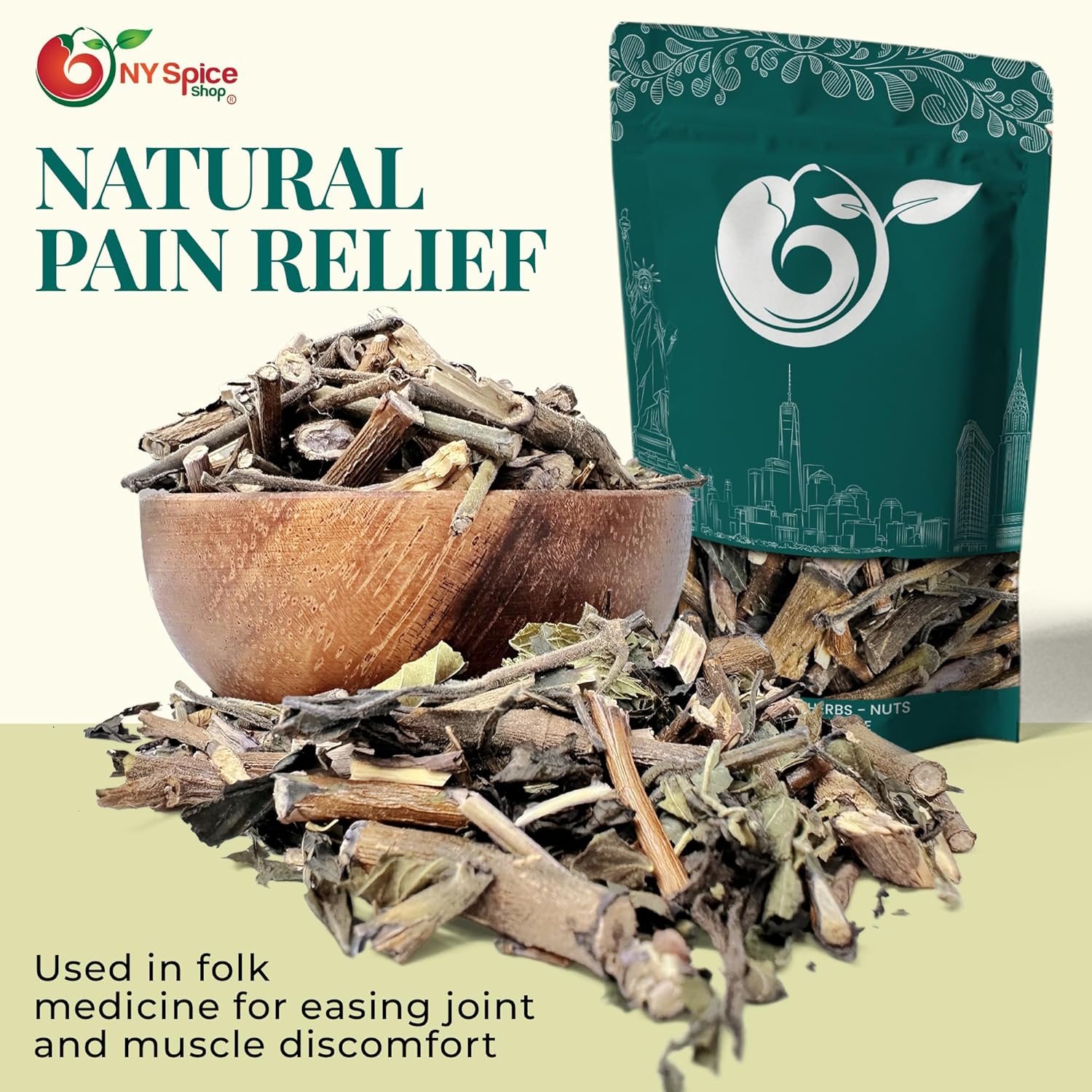 NY Spice Shop Mexican Muicle Honeysuckle - 1 Pound Cut & Sifted Botanical Justicia Spicigera - Dried Muicle Honeysuckle Leaves for Herbal Tea Infusions Blends Tisanes & Craft Use