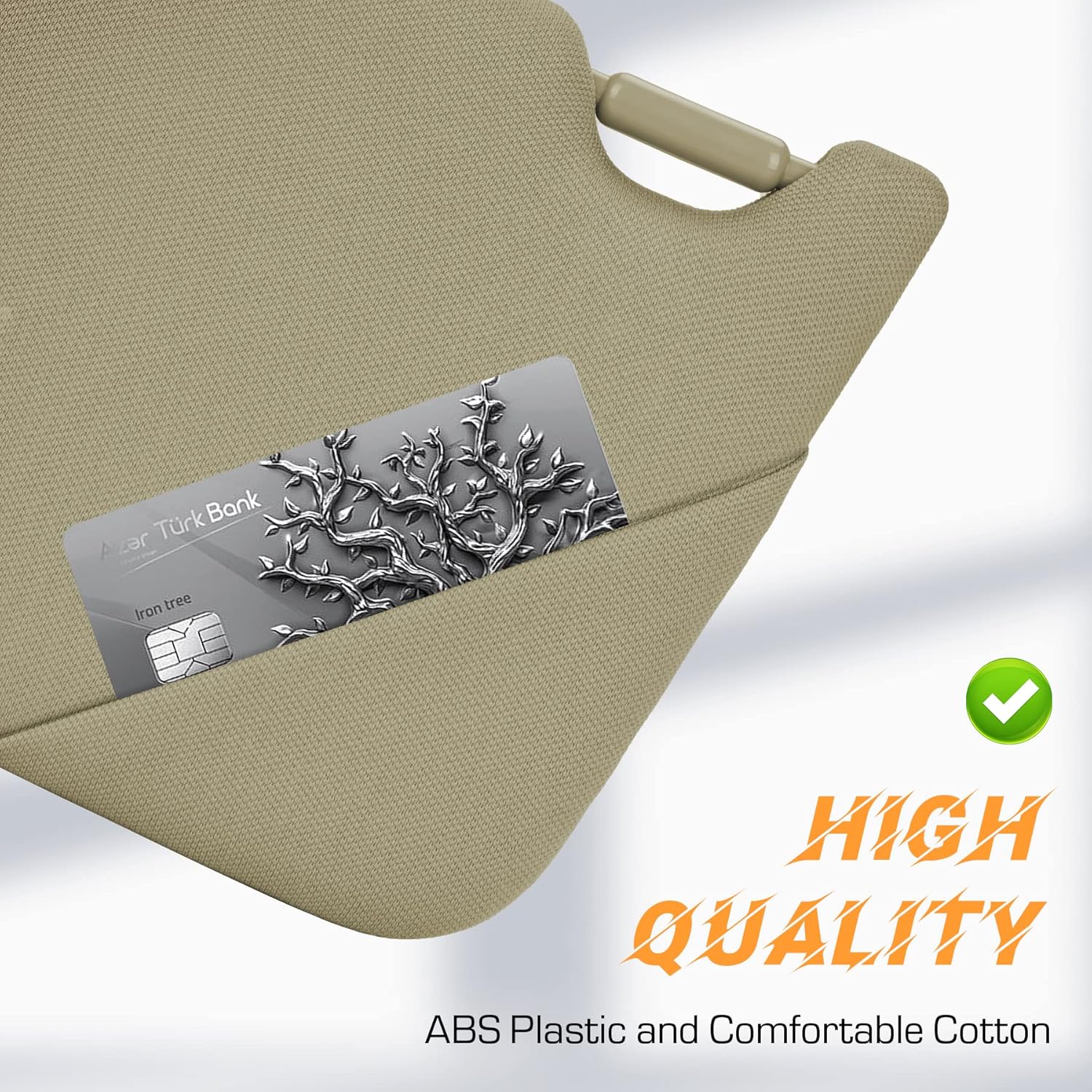 Beige Driver Left Side Sun Visor Replacement Compatible with 2008 2009 2010 2011 2012 Honda Accord Replace 83280TA0A91ZB