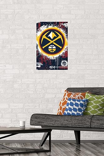 Miniatura 5 de Trends International NBA Denver Nuggets - Póster de pared con logotipo Maximalist 23, 34 pulgadas de largo x 22.4 W, versión premium sin marco