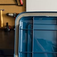 Vista 8 de IRIS USA WeatherPro 103 Qt Eco-Friendly Storage Bins with Lids, 2 Pack, BPA-Free Plastic Gasket Box with Tight Latch and Seal, Stackable Nestable