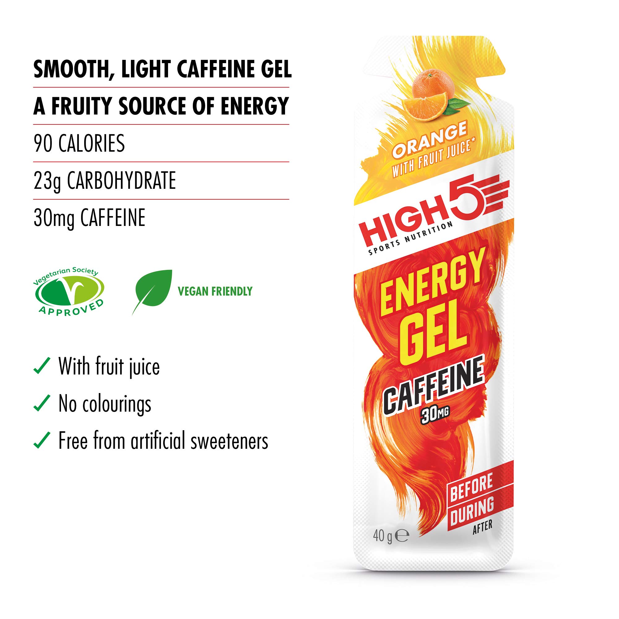 HIGH5 Energy Gel Quick Release Energy On The Go from Natural Fruit Juice (20 x 40g Sachets