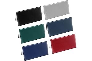 6 Pcs Vinyl Checkbook Covers for Personal Checkbook