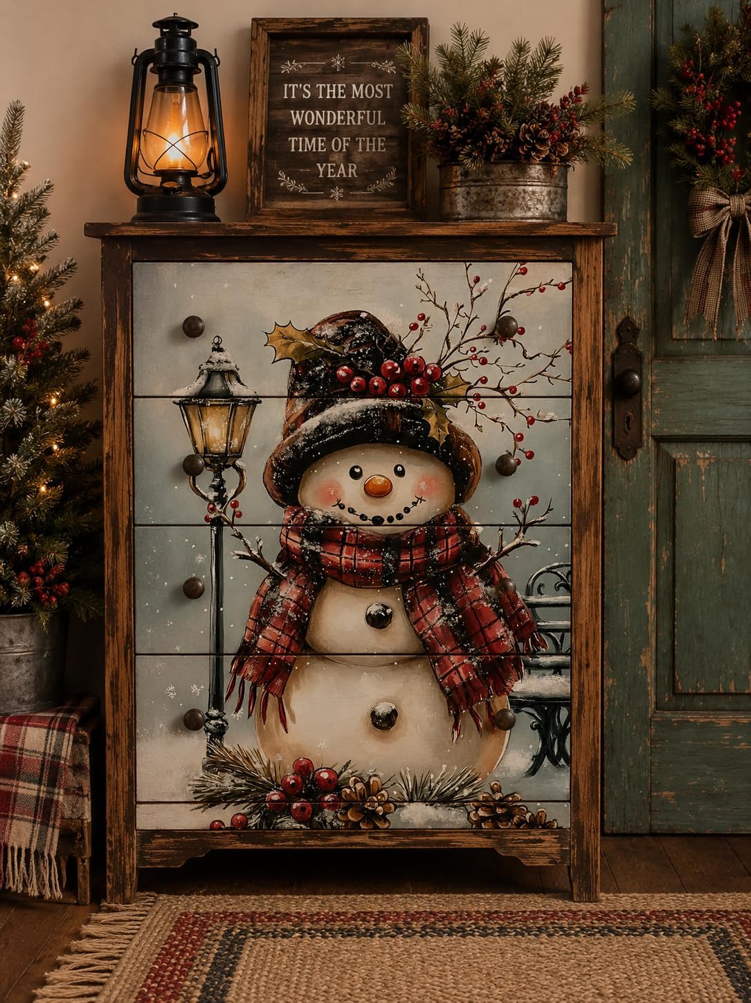 The Shabby Hummingbird Snowflakes and Smiles Decoupage Paper
