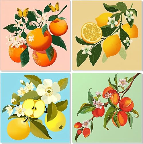 Miniatura 71 de EOBROMD Mrine Life - Paquete de 4 kits de pintura enmarcada por números para niños, kits de bricolaje para niños de 4 a 8 a 12 años, pintura sobre