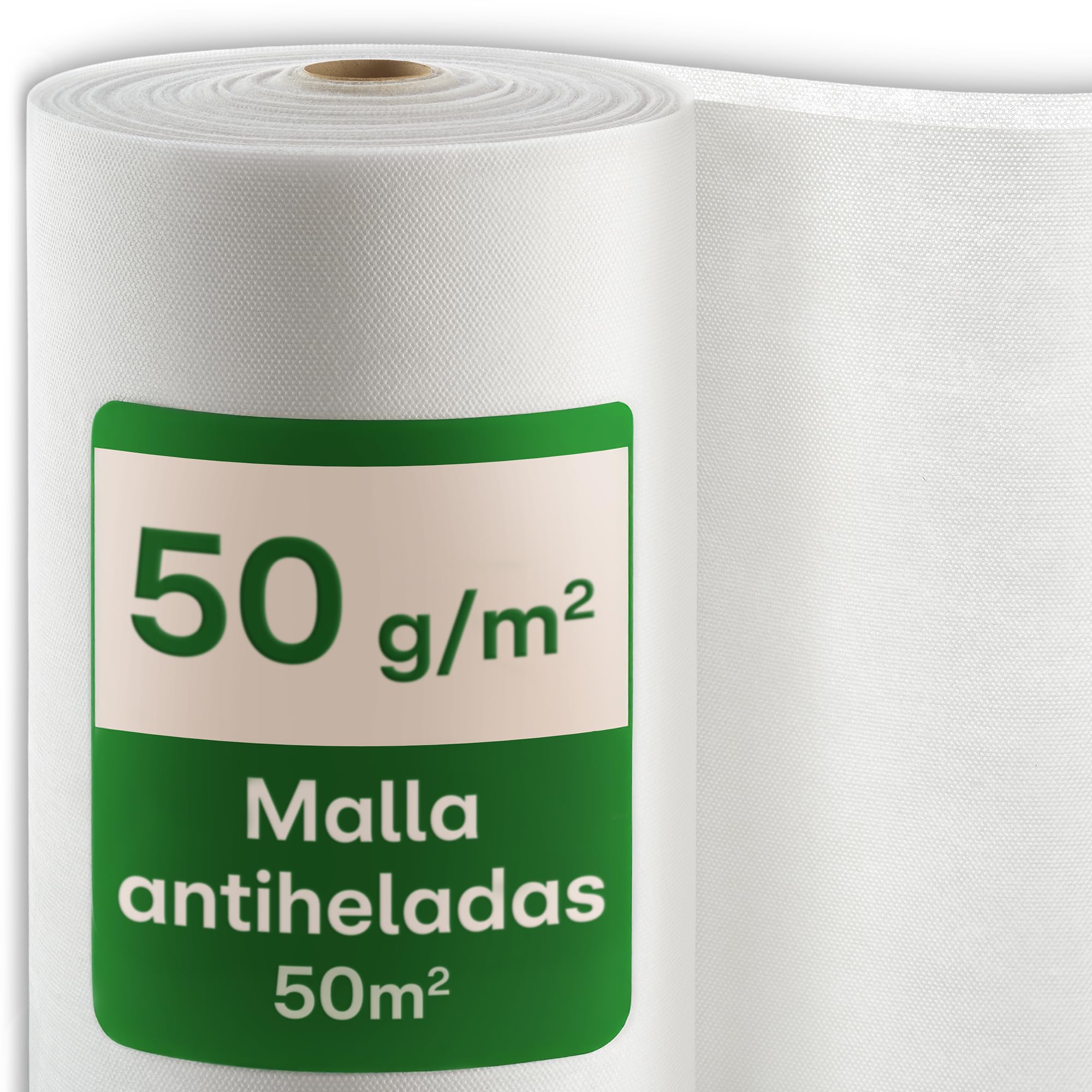 Praknu Manta de Malla Térmica Antiheladas para Plantas en Rollo 50 g/m² – 50 m × 1 m – Resistente y Transpirable – Resiste a La Exposición UV
