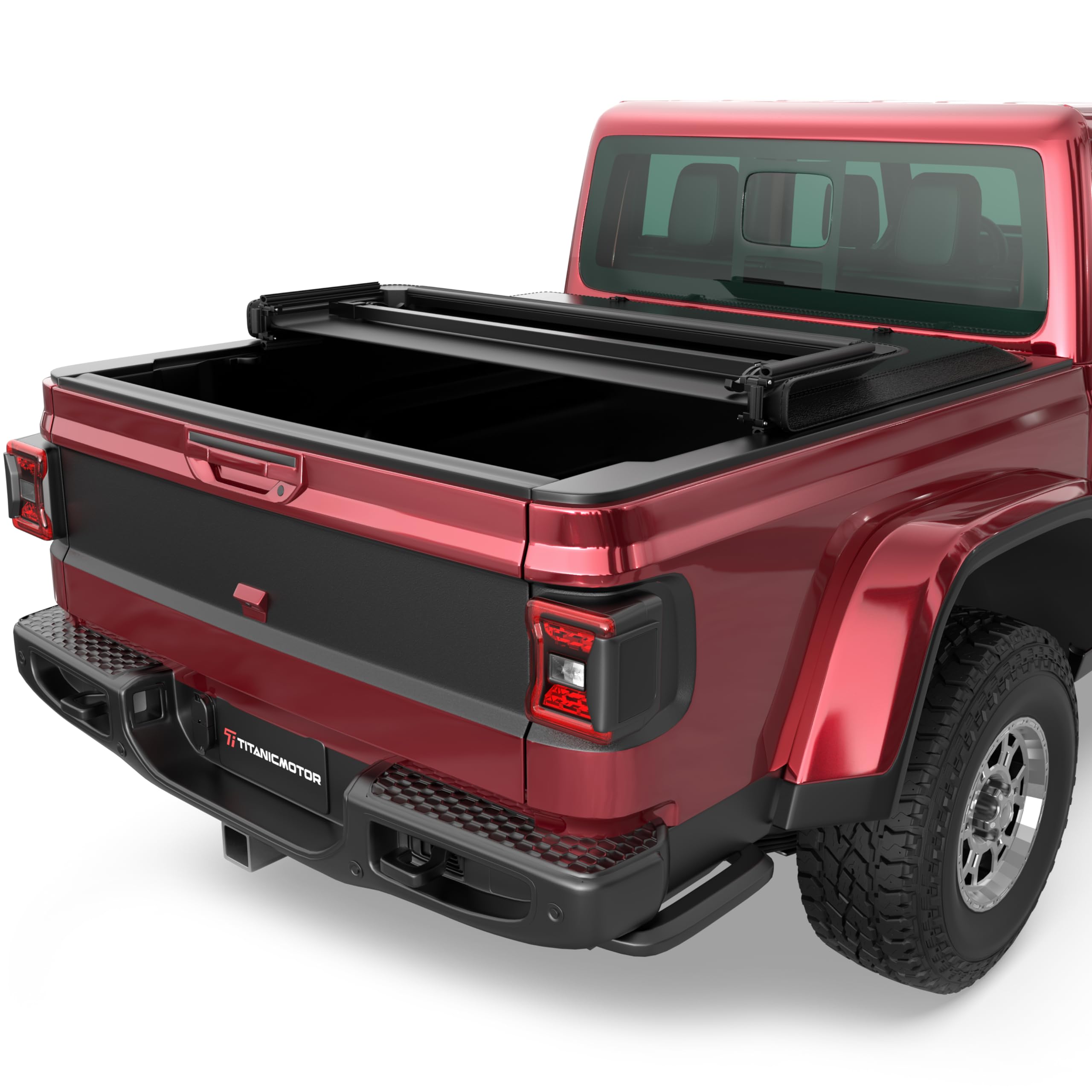Soft Tri Fold Truck Bed Tonneau Cover Compatible for 2020-2025 Jeep Gladiator 5.2ft 3-Fold