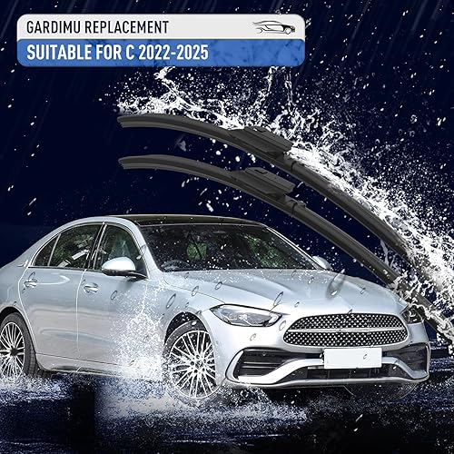 Miniatura 8 de Juego de 3 limpiaparabrisas de repuesto para Mercedes-Benz GLC 300 AMG GLC 43 63 2016, 2017, 2018, 2019, 22 + 12 pulgadas (juego de 3)