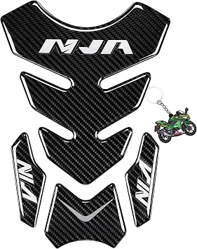 5D Real Carbon Fiber Chrome Decal Sticker Vinyl Decal Emblem Protection Gas Tank Pad for NJ 250 300 All Series with Keychain