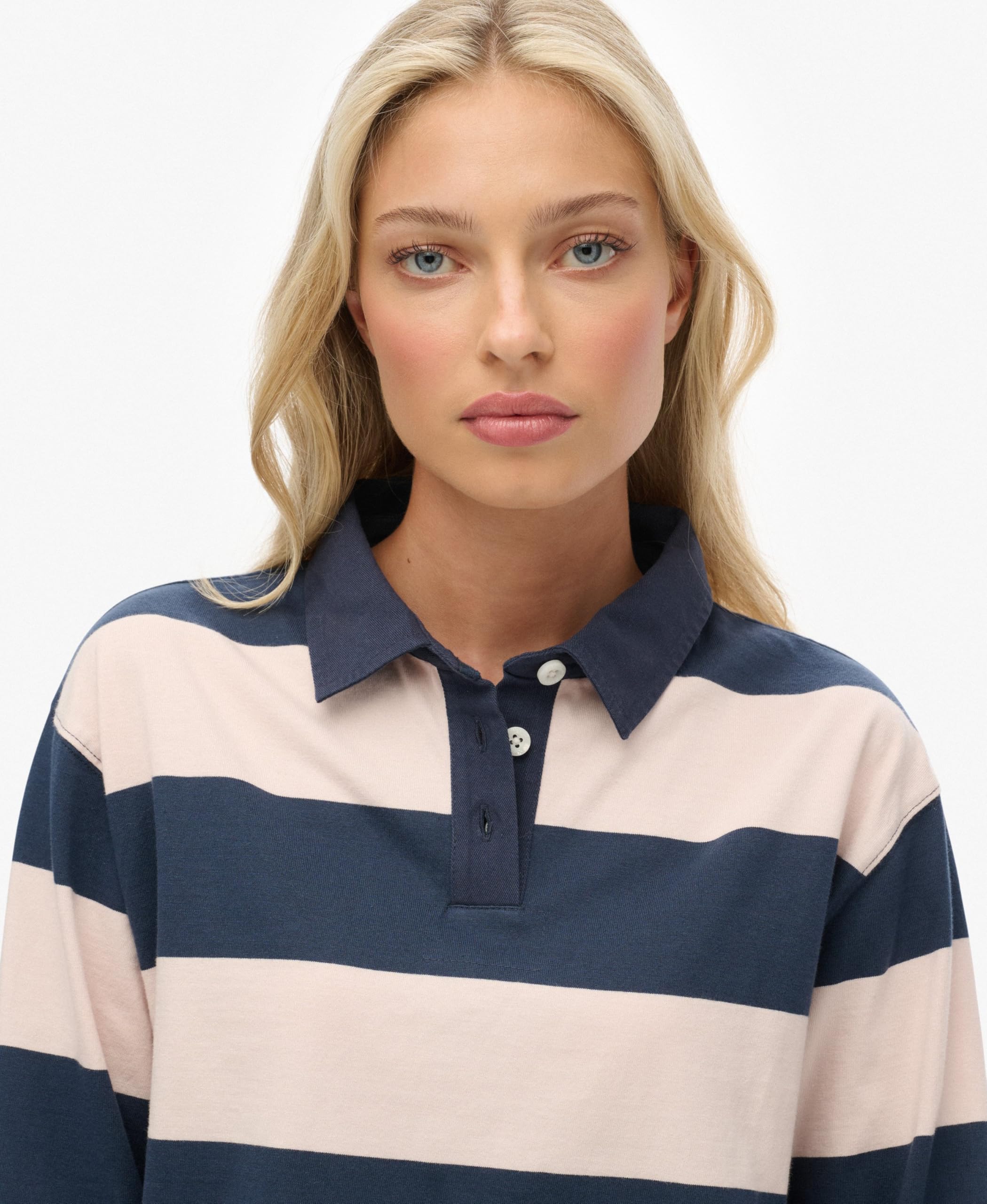Superdry Koszulka Kobiety Ath Ess Cropped Stripe Rugby