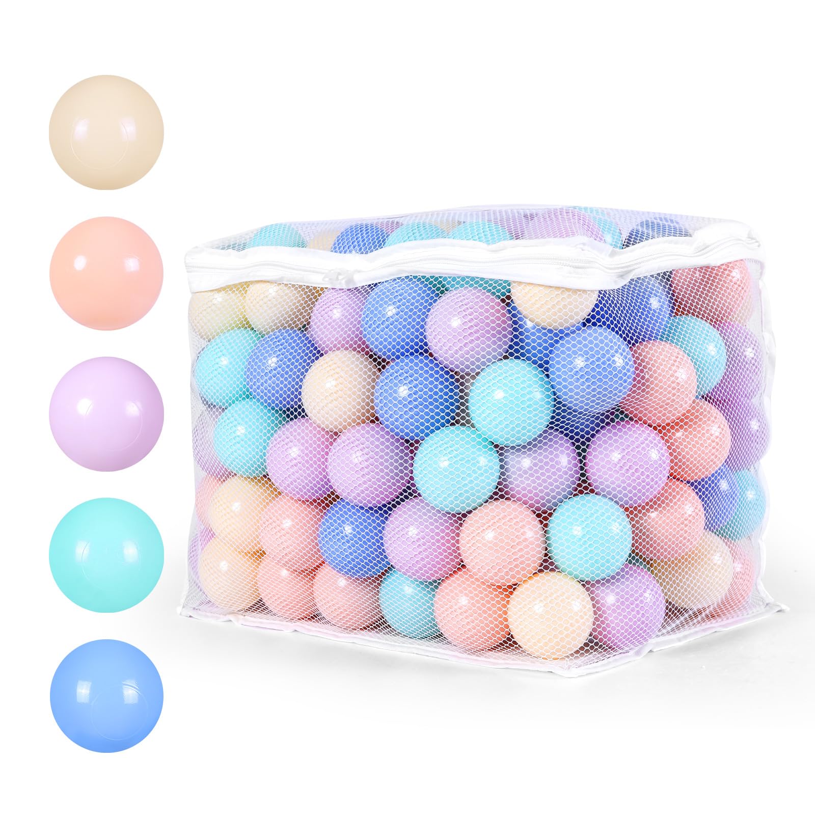 GAMIFUN Ball Pit Balls - Phthalate-Free, BPA-Free, Non-Toxic Plastic Balls for Kids' Ball Pits and Playtime Fun