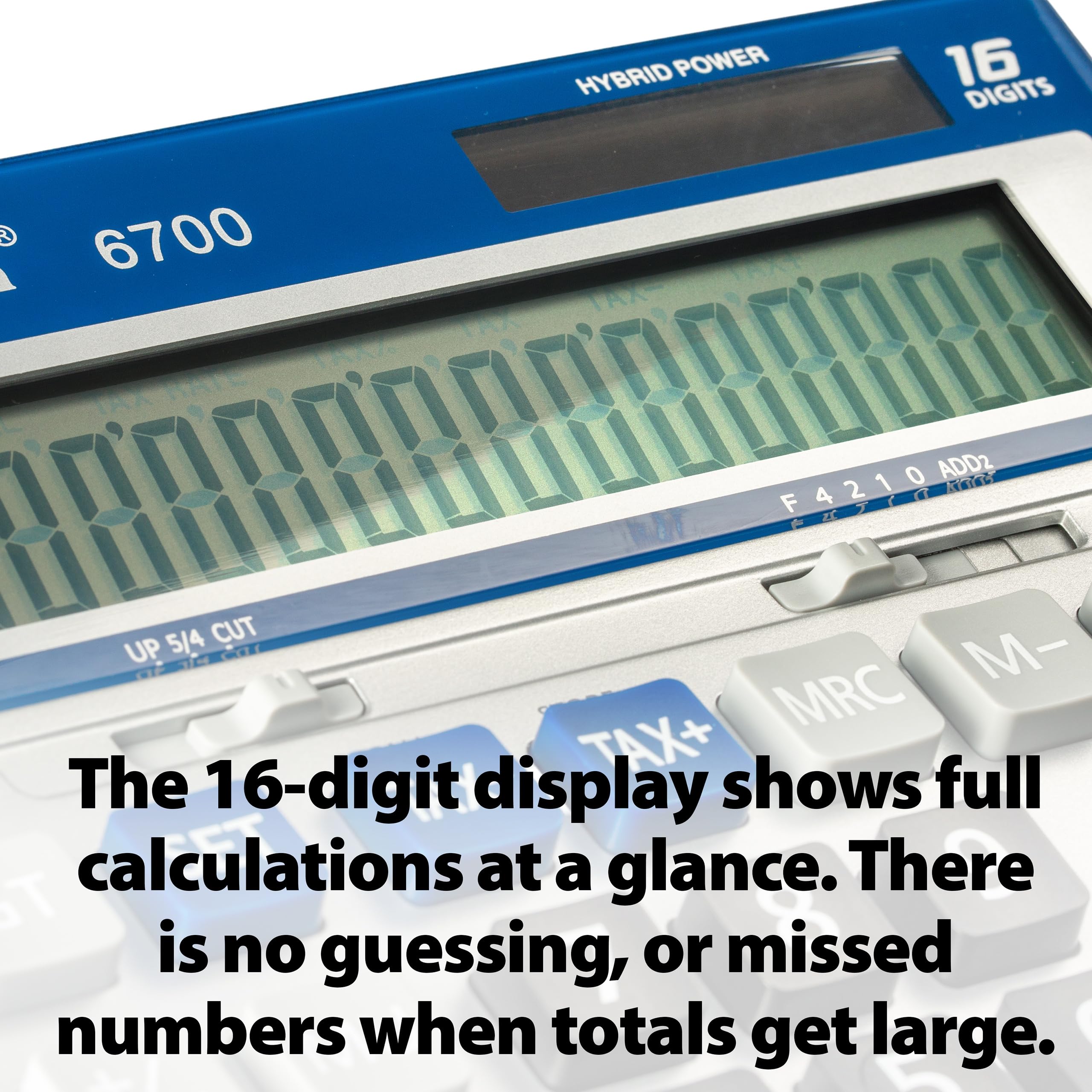 Victor Calculadora de mesa de 16 dígitos, prata, azul | Amazon.com.br