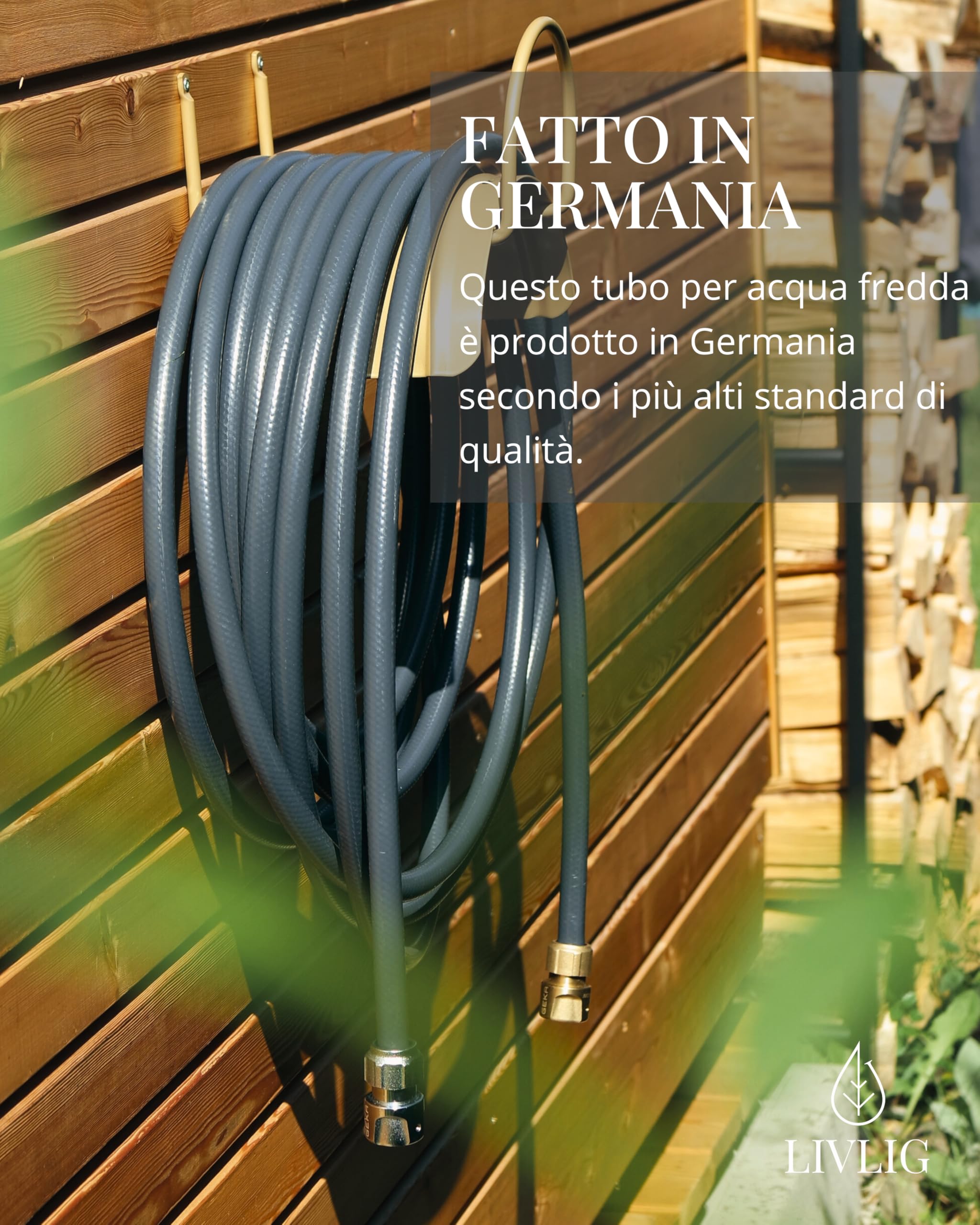 LIVLIG Tubo per Acqua Potabile 10 m 1/2 Pollice, Tubo per Acqua Dolce per Campeggio, Cucina Esterna o riempimento Piscina, Tubo per Uso in Aree con Acqua Potabile, Antracite