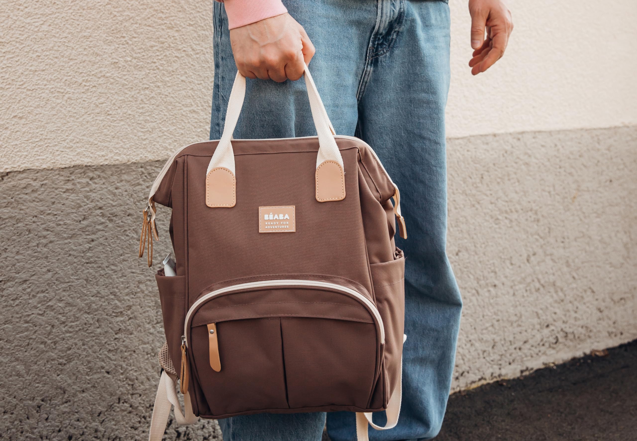 BÉABA, Zaino Fasciatoio per Bebè, Grande Capacità di Archiviazione, Tasche Termiche Multiple, Fasciatoio Incluso, Grande Apertura, Borsa da Viaggio Multifunzionale, Wellington, Cacao