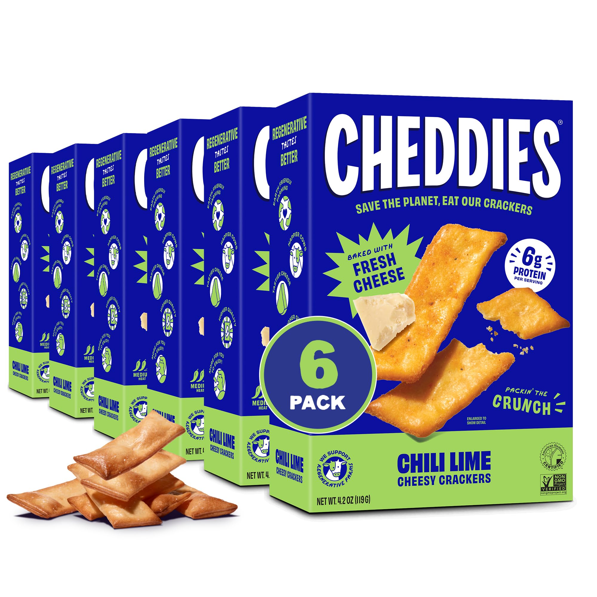 Amazon.com: Cheddies Crackers | Chili Lime | Non-GMO, Regenerative