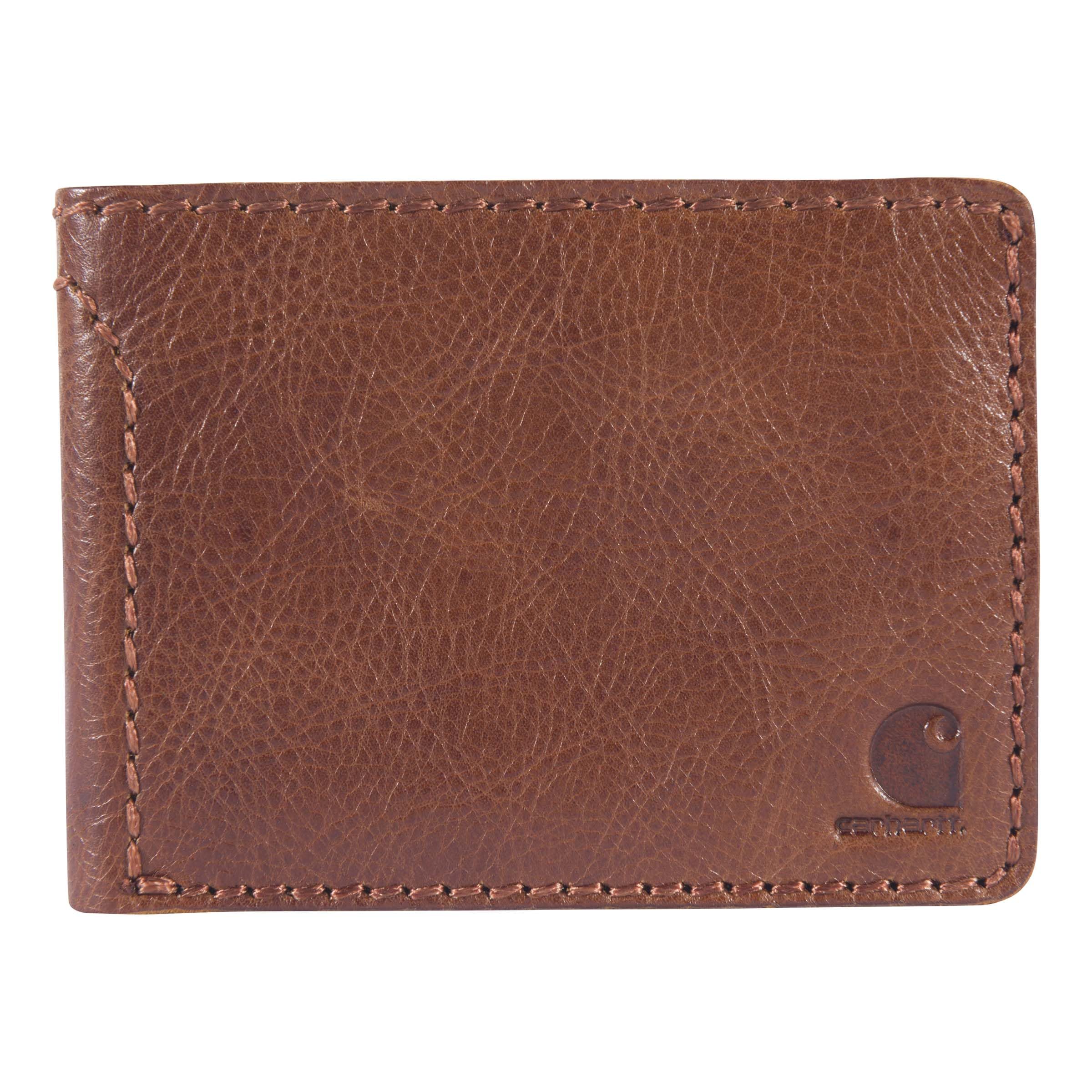 Carhartt Mens Full Grain Patina Leather Wallets, Bifold, and Front Pocket Options