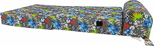 Miniatura 8 de D&D Futon Furniture Cama plegable de espuma, sofá cama portátil de estudio para invitados (rosas grandes, 70 x 32 x 6)